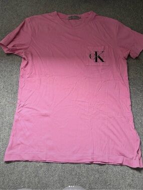 Calvin Klein  Men’s Pink Logo Pocket Tee